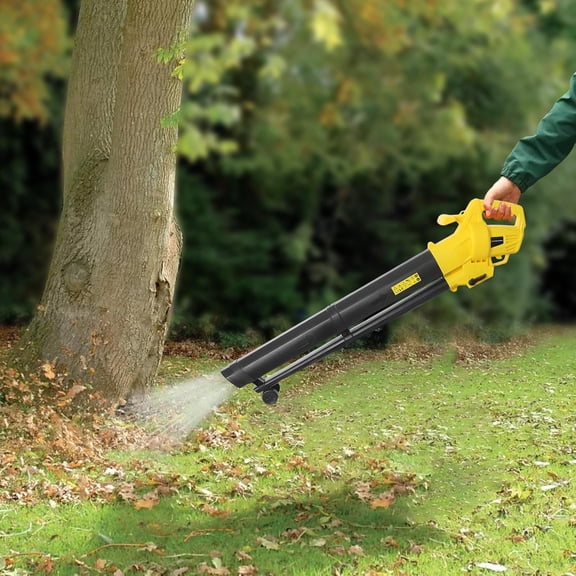 2-in-1 Leaf Vacuum, 3000W Electric Leaf Mulcher & Leaf Vacuum with Leaf Bag 40L,16:1 Shredding, Cordless Leaf Blowers for Lawn Care, Dense Shrubbery