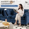 thumbnail image 4 of JONPONY 111" Modular Cloud Couch, L Shaped Sectional Sofa with Movable Ottoman,3 Oversized Seats Sleeper Couches for Living Room, Apartment,Blue, 4 of 8