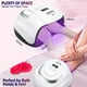 thumbnail image 3 of NAILGIRLS Lámpara de uñas LED UV, luz UV LED de curado rápido de 168 W para uñas de gel con sensor automático de 4 ajustes de temporizador, secador de uñas para uñas de manos y pies, salón de arte de, 3 of 5