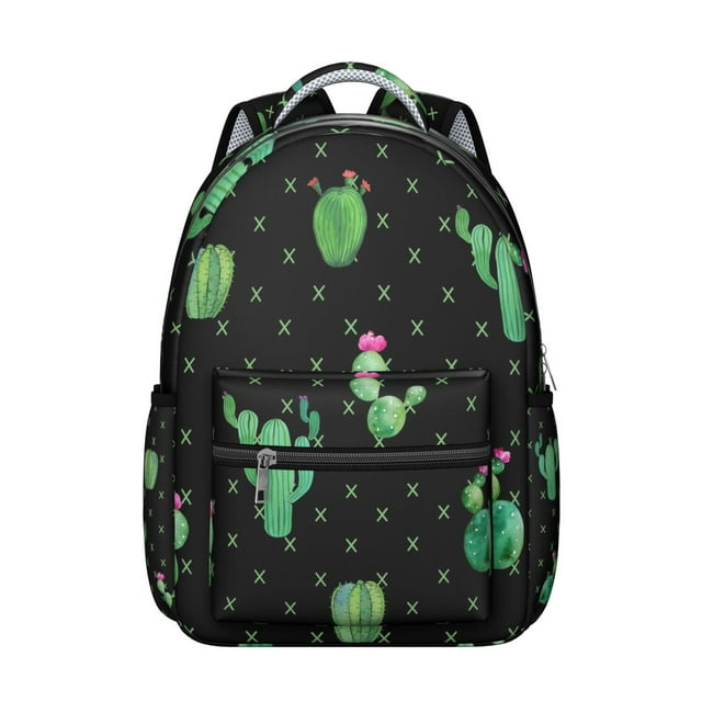 Sac à Dos Boho Cactus pour Étudiants Style Sud-Ouest Succulente et Aquarelle Design Désert Rétro Minimaliste Sac d'École Botanique