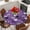 Purple, variant on Purple Halloween Round Tablecloth, Fitted Table Cover with Elastic for 45"-54" Round Tables, Cat Bat Ghost Pumpkins Table Cloth Outdoor Indoor Dinning Party Waterproof Tablecloths