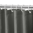thumbnail image 2 of Utopia Alley Waffle Weave Shower Curtain for Bathroom, 120 GSM Weighted Polyester Bath Curtain (71" W × 71" H, Grey), 2 of 11