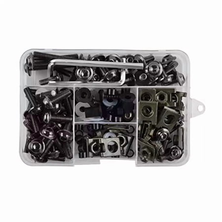 Motorcycle Fairing Bolt Kit, 177pcs M5 M6 Motorcycle Windscreen Screws Fasteners Fairing Bolts Nut Clips Kit Accessoires