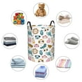 thumbnail image 6 of Goofa Cartoon Animals Printed Circular Hamper,Laundry Basket with Handles,Storage Baskets Foldable,Large Capacity Laundry Hamper-, 6 of 8