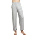 thumbnail image 5 of Dagugfen Mens Pajamas Pants Elastic Waist Loose Solid Color Comfy Thin Soft Pants Loungewear for Morning Exercise, 5 of 7