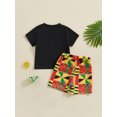 thumbnail image 4 of Bagilaanoe 2pcs Toddler Baby Boy Shorts Set Short Sleeve Print T Shirt Tops + Shorts 12M 18M 24M 3T 4T 5T Kids Casual Summer Clothes, 4 of 8