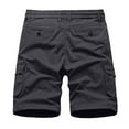 thumbnail image 3 of Caqnni Men's Shorts Casual Elastic Waist Drawstring Lightweight Summer Beach Shorts(Dark Gray,M), 3 of 3