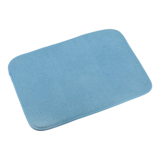 Microfibra Plato Secado Estera, 15.75 x 11.82 Platos Escurridor Esteras Cocina Mostrador Esteras Plato Secado Almohadilla para Encimera, Rápido Secado-Azul