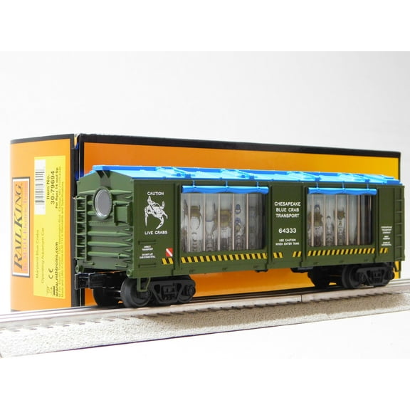 MTH RAILKING MARYLAND BLUE CRABS OPERATING AQUARIUM CAR O GAUGE 30-79694