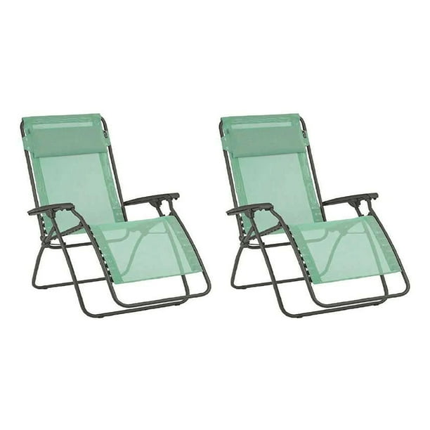Lafuma R Clip Zero Gravity Sling Outdoor Recliner Lounge Chair Menthol 2 Pack Walmart Com Walmart Com