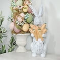 thumbnail image 2 of AuldHome Design Rabbit Statue w/ Carrots (13-Inches); Large Easter Decor Farmhouse Style Bunny Figurine, 2 of 9