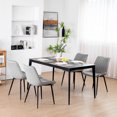 thumbnail image 6 of XINMICS Modern Velvet Dining Chairs Set of 2, Gray, 6 of 7