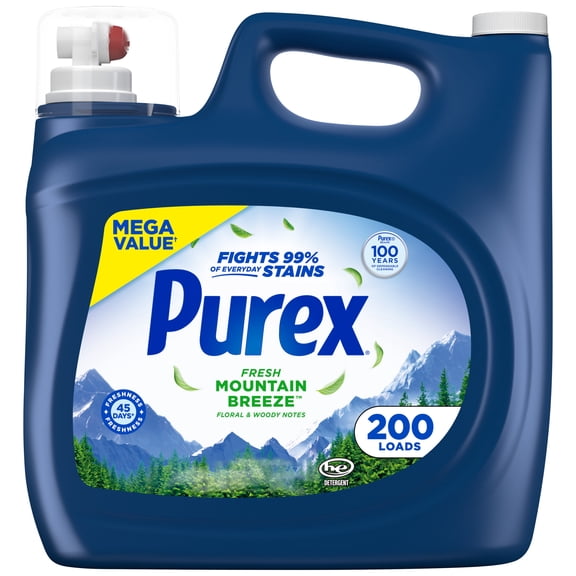 Purex Fresh Mountain Breeze Liquid Laundry Detergent, 225 fl oz, 200 loads