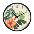 thumbnail image 2 of Voice Activated Clock with Glow Light 12 Inch Large Silent Wall Clock Battery Operated for Home Decor Tropical Leaves and Flowers, 2 of 8
