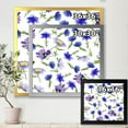 thumbnail image 4 of Designart 'Blue Wildflowers With Leaves III' Traditional Framed Art Print, 4 of 4