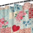 thumbnail image 3 of Pioneer Flower Floral Print Pattern Shower Curtain 84"x72", Bathroom Decorative Shower Curtain Set with 12 Hooks, Waterproof Washable, 3 of 6