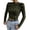 Green, variant on Womens Tops 2026 Fall Long Sleeve Fitted T Shirts Waffle Ruched Crop Shirt Basic Knit Workout Clothes