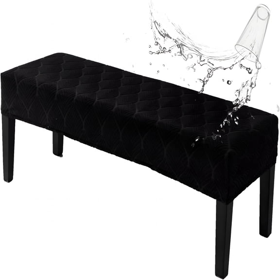 ARLAJO Waterproof Dining Room Bench Covers,Stretch Jacquard Bench Seat Protector Cover,Rectangular Bench Cover for Bedrooms,Living Rooms,Kitchens,Removable,Washable
