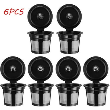 6Pcs Reusable K-Cups for Keurig 1.0 and 2.0 Brewers, Eco-Friendly Universal Fit Refillable Single Cup Coffee Filters, Stainless steel Mesh Filter