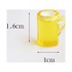 thumbnail image 4 of 30 piezas de accesorios para pendientes con forma de vaso de cerveza, para hacer uno mismo, de resina, para decorar collares y llaveros, de color amarillo., 4 of 6