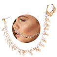 thumbnail image 2 of Nose Hoop Chain Tassel: Punk Nose Septum Ring Chain Non Piercing Nose Jewelry, 2 of 6