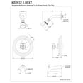 thumbnail image 2 of Kingston Brass KB2638EXT Tub and Shower Trim Only, Brushed Nickel, 2 of 2