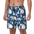 thumbnail image 1 of Balery cute winter bear Bañador para hombre, shorts de playa de secado rápido con entrepierna y forro de compresión-Small, 1 of 6