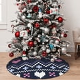 thumbnail image 5 of Sikiie Pixel Heart Winter 30-48 inches {designName} Print Christmas Tree Skirt Snowman Xmas Tree Skirt with Edge Christmas Decorations for Holiday Party-48", 5 of 7