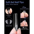 thumbnail image 4 of Short Almond Nail Tips, 504pcs Soft Gel Nail Tips, Clear Nail Tips For Acrylic Nails Professional, Full Cover Almond Nail Tips For Nail Extension, Fak, 4 of 5