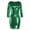 Green, variant on Women's 3/4 Sleeve V Neck Sequin Sparkle Glitzy Glam Wedding Party Dress Flapper Evening Club Cocktail Bodycon Clubwear S Silver