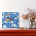 thumbnail image 3 of Cute Rainbow and Cloud Wall Clock Battery Operated Silent Non-Ticking Bedroom Office Kitchen Home School Decor 7.8"(Gold), 3 of 10