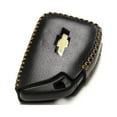 thumbnail image 4 of Vitodeco Leather Smart Key Fob Case Cover Protector Compatible with Chevrolet Silverado, Colorado, Suburban, Tahoe, Blazer, Equinox, Traverse - 5-Button, Red, 4 of 6