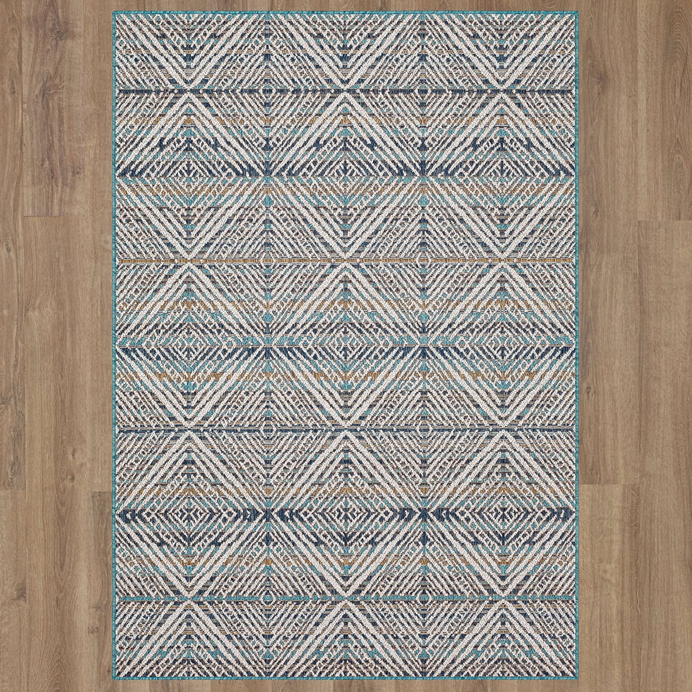 Mohawk Home Taos Geometric Outdoor Area Rug, Blue, 8' x 10'