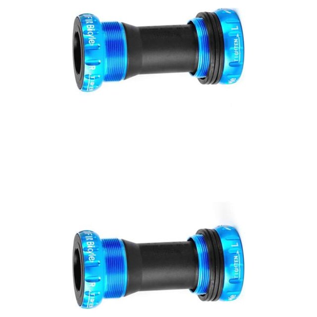 ZheElen Bottom Bracket BB Cups Replacement Modified Component Outdoor Cycling Accessory Threaded Bike Bicycle Parts Blue 2Set