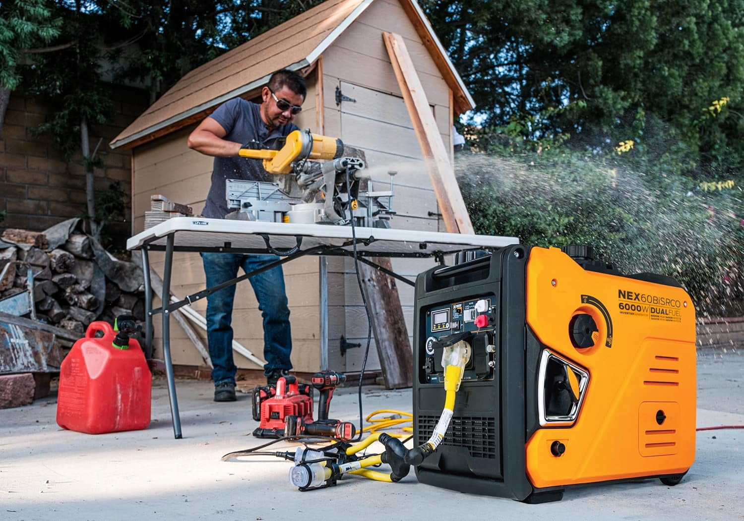 Pulsar 6000 Watt Portable Inverter Generator, Dual Fuel Gasoline & Propane, Remote Electric Start, CO Sensor, Parallel Capable, Super Quiet, Use for RV, Camping, Outdoor & Home