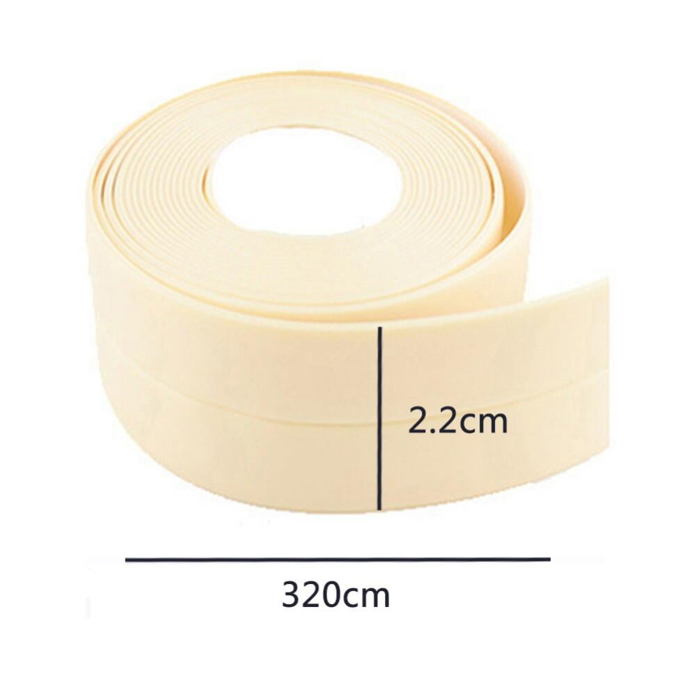 2.2Cmx3.2M Kitchen Caulk Tape Sealant Strip Self Adhesive Waterproof