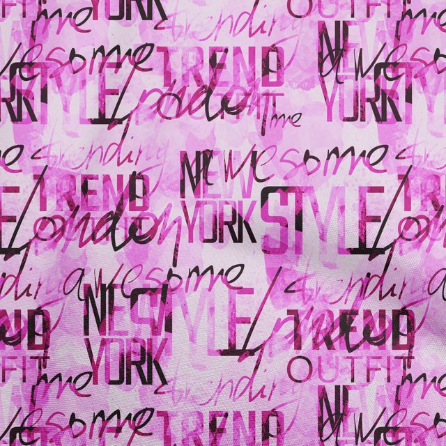 oneOone Tissu Polyester Spandex Rose Fuchsia Abstrait Matériel de Robe Tissu Imprimé Tissu au Mètre 56 Pouces de Large