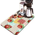 thumbnail image 2 of Coffee Bar Mat Accessories for Countertop Pioneer Flower Absorbent Hide Stain Rubber Backed Dish Drying Mats for Kitchen Counter Draining Pad Decor Gift Fit Under Coffee Maker (20x12in), 2 of 6