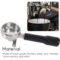 thumbnail image 3 of Porte-Filtre Sans Fond 58mm - Compatible avec Machines Expobar, Rocket, Rancilio Espresso 58mm avec Panier-Filtre 1 Tasse, Cuillère Double Fonction Incluse (Noir), 3 of 5