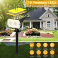 thumbnail image 2 of SHIJIU-Solar Spot Lights Outdoor,RGB Color Changing Solar Spotlight IP65 Waterproof 7 Color Lighting Modes Auto On/Off Landscape Spotlights for Yard Garden Decorations Christmas Tree,2 Pack, 2 of 4
