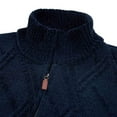 thumbnail image 4 of Miluxas Men's Slim Fit Full Zip Up Stand Collar Casual Knitted Sweaters Cardigan with Pockets Navy, 4 of 7