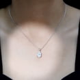 thumbnail image 4 of Rosec Jewels 3 Carat Oval Moissanite Solitaire Pendant Necklace for Women - D-VS1 Quality - Ready to Gift, 10K White Gold, 4 of 8