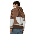 thumbnail image 4 of Goofa Coffee Cafe Cup Pattern Mens Full-zip Hoodie, Zip-up Pullover Hooded Sweatshirt, Kangaroo Pocket Hoodie Ideal for Daily Wear, Travel, and Home-, 4 of 5