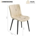 thumbnail image 6 of L'AGRATY Modern Dining Chairs Set of 4, High Back PU Leather Upholstered Kitchen Chairs with Cushion - Heavy Duty Metal Legs for Dining Room, Restaurant, Cafe (Beige), 6 of 8