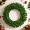 thumbnail image 4 of 11.81in Basic Christmas Wreath,Christmas Fir Leaf Green Decorative Wreath Window Display Door Decoration Artificial Needle Arrangement Christmas Wreath, 4 of 9