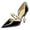 Black, variant on Women Elegant Pointy Close Toe Beaded High Heel Pumps Pearls Strappy D'Orsay Pumps Church Party Wedding Dress Shoes Size 9 Pink