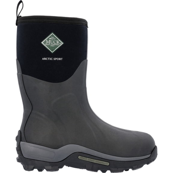 Muck Men's Arctic Sport Mid, Black/Black