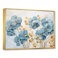 thumbnail image 2 of Designart "Petals Of Elegant Gold And Blue Pansies I" Pansies Floater Framed Wall Decor, 2 of 5