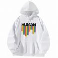 thumbnail image 4 of Sudadera con capucha causal femenina Letra clásica Impreso Ropa deportiva Sudadera con capucha de manga larga de moda M, 4 of 8