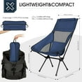 thumbnail image 5 of GVDV 2Pack Ultralight High Back Folding Camping Chair, Upgraded All Aluminum Frame for Adult, Built-in Pillow & Carry Bag, Compact & Heavy Duty for Outdoor Backpacking, 5 of 11